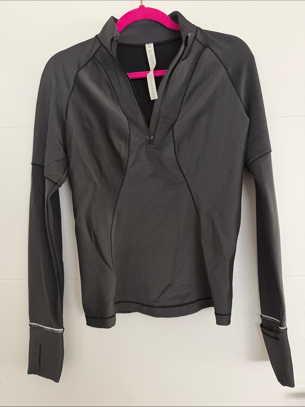 lululemon athletica Women's Black Long-Sleeve Half-Zip Active Top